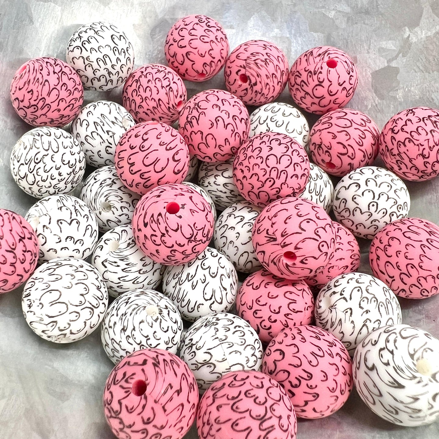 Black and White Boob Wristlet